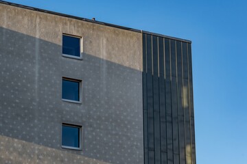 Fototapeta na wymiar section facade of a modern building