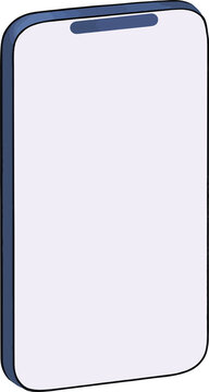 Ilustra&ccedil;&atilde;o base de um smartphone com fundo transparente para integra&ccedil;&atilde;o em projetos de design gr&aacute;fico, logo marca, espa&ccedil;o para c&oacute;pia