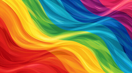 Obraz premium GBTQ Pride flag abstract shape background vector presentation design