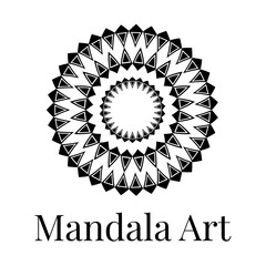 Beautiful black mandala art illustration