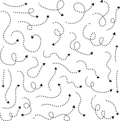 Free vector dotted arrow strokes