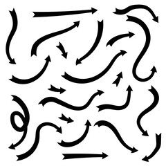 Free vector hand drawn arrow sketches