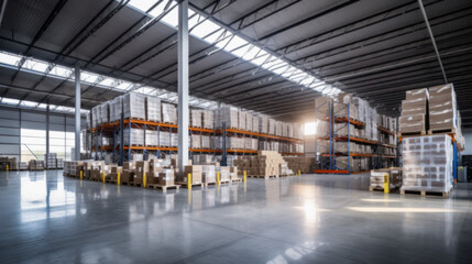 Obraz premium It is a warehouse of a large-scale shopping center