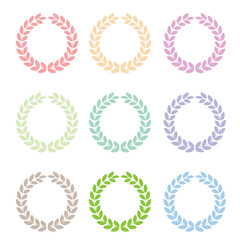 pastel colors wreath style element