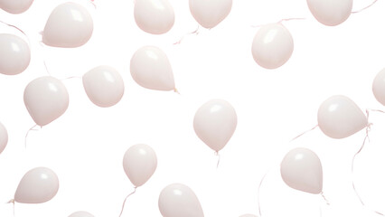 Small balloons isolated on a transparent background