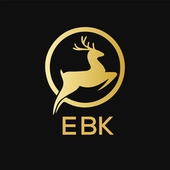 EBK Letter logo design template vector. EBK Business abstract connection vector logo. EBK icon circle logotype.
