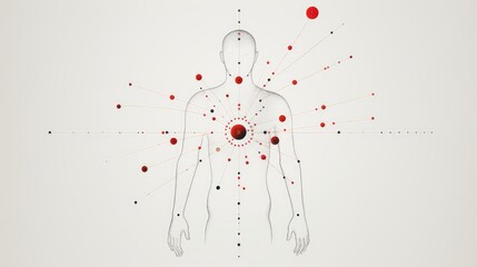 A Minimalist Representation of the Human Body’s Acupuncture Points: An Artistic and Educational Illustration for Health and Wellness