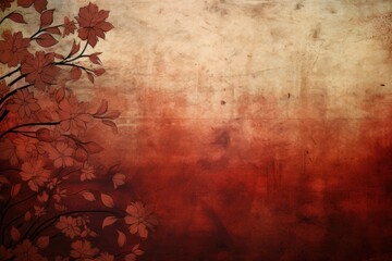 mahogany abstract floral background with natural grunge textures - obrazy, fototapety, plakaty