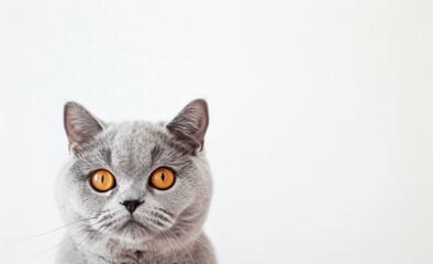 Obraz premium British Shorthair cat, white background