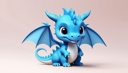 New Year 2024: Celebrate with Cute Baby Blue Dragons