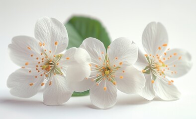  White Cherry Blossom Flowers , white background