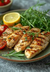 grilled chicken with vegetables