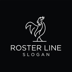 Roster line logo icon design template