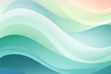 Mint gradient colorful geometric abstract circles and waves pattern background