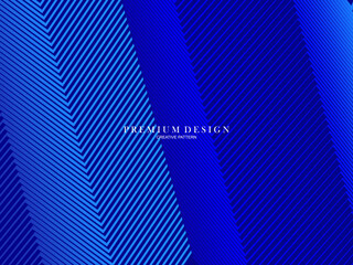 Latar belakang biru tua. Latar belakang presentasi abstrak kurva garis modern. Latar belakang potongan kertas mewah. Dekorasi abstrak, gradien halftone.