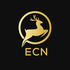 ECN Letter logo design template vector. ECN Business abstract connection vector logo. ECN icon circle logotype.
