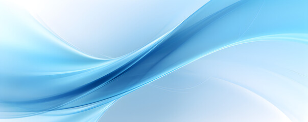 Blue curved abstract background with copy space