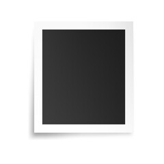 Vector retro photo frame with shadow isolated on white background.
