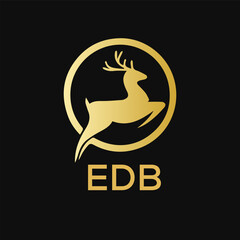 EDB Letter logo design template vector. EDB Business abstract connection vector logo. EDB icon circle logotype.
