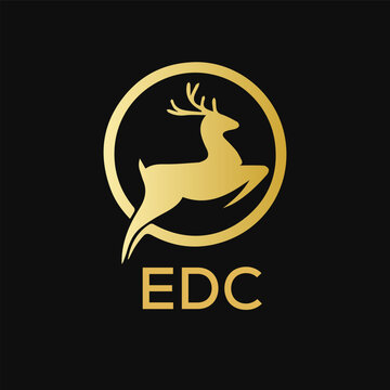 EDC Letter logo design template vector. EDC Business abstract connection vector logo. EDC icon circle logotype.
