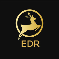 EDR Letter logo design template vector. EDR Business abstract connection vector logo. EDR icon circle logotype.
