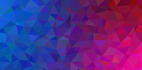 Abstract Low Poly Design. With triangle shapes Modern Purple and Blue Gradient mosaic with textured background. Background for Websites, Presentations, Brochures, and Social Media Graphics.
