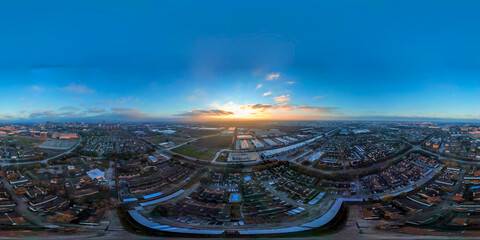 breathtaking panoramic view of the sunrise from my home, in Houston, Texas, USA 