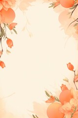 Peach illustration style background very large blank area