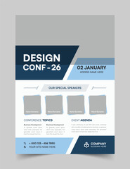 Modern Conference Flyer Design, 2024 Conference Flyer, Women Leadership Conference
