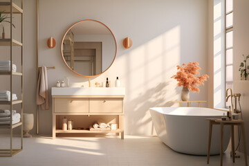 bathroom with streamlined fixtures