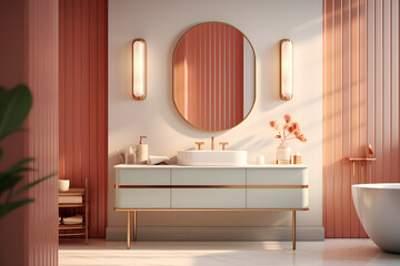 bathroom with streamlined fixtures