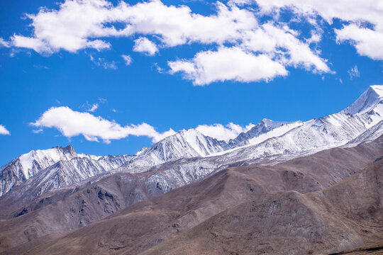 mountains in the snow