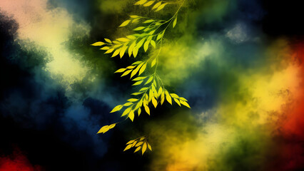 Fototapeta na wymiar background with leaves