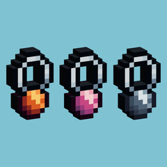 
Isometric Pixel art 3d of necklace icon for items asset. necklace icon on pixelated style.8bits perfect for game asset or design asset element for your game design asset.