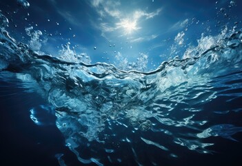 The tranquil beauty of nature is captured in this mesmerizing image of crystal clear aqua water,...