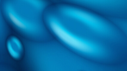 Blue background abstract pattern of glowing water bubbles.  3d rendering illustration.