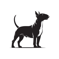 Artistic Canine Forms: Bull Terrier Silhouette Compilation Turning the Graceful Movements of Dogs into Visual Poetry - Bull Terrier Illustration - Bull Terrier Vector - Dog Silhouette
