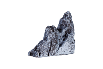 decorative stone on isolated white background close up