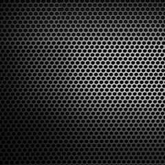 Dark metal hexagon mesh pattern background ai generated