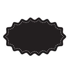 Starburst badge shape, burst wave star, price label sticker