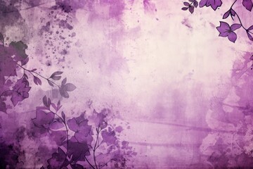 Obraz na płótnie Canvas purple abstract floral background with natural grunge textures