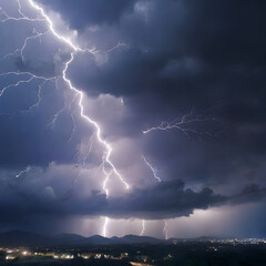 Lightning in the night