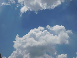 blue sky and white clouds