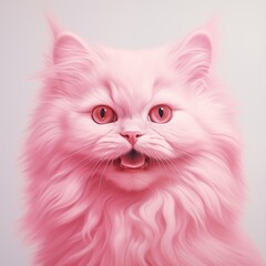 smiling cute cat photo ai generated