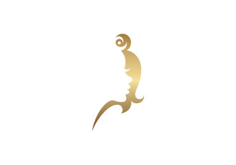 Logo woman silhouette, head, face logo Use for beauty salon, spa, cosmetics design