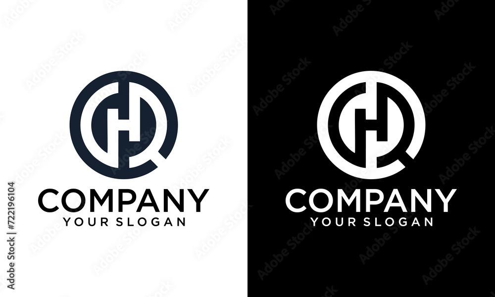 Fototapete hq modern initial letter logo design vector bundle. it will be suitable for which company or brand n