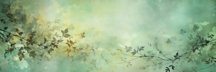 sage abstract floral background with natural grunge textures - obrazy, fototapety, plakaty