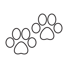 Paw icon . paw print sign and symbol. dog or cat paw. vector illustration.