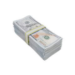 Dollars Isolated on White