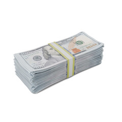 Stack of Dollars Isolated